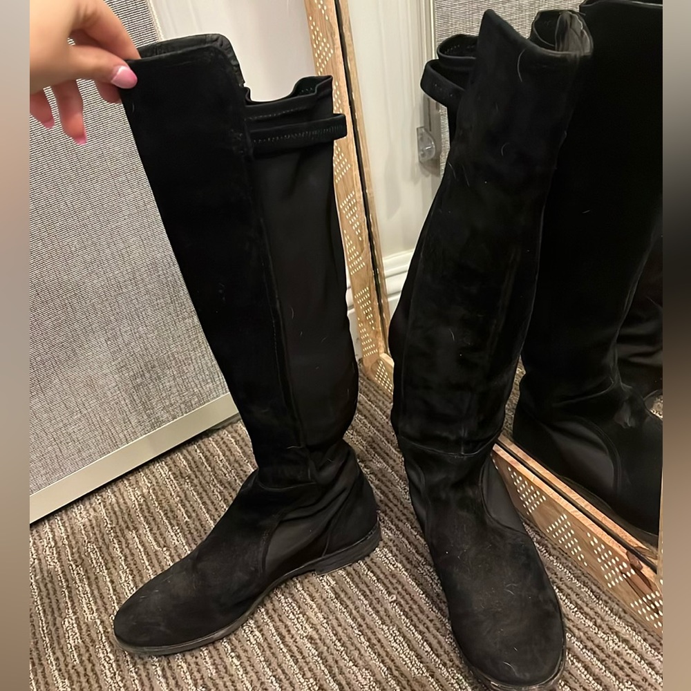 Ugg knee high black suede boots